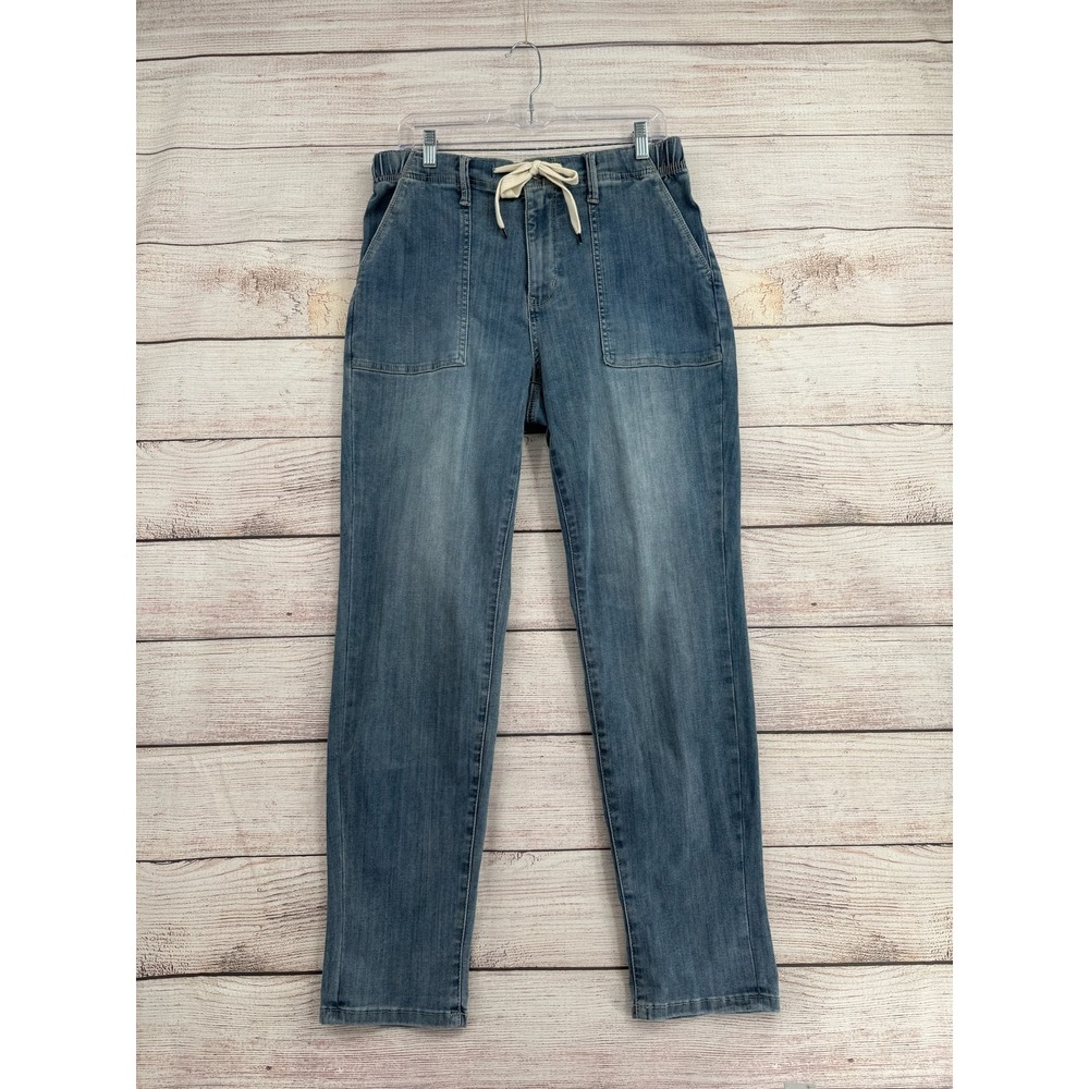 Judy Blue Denim Joggers Womens 11/30 Blue Elastic Waist Drawstring JB88496